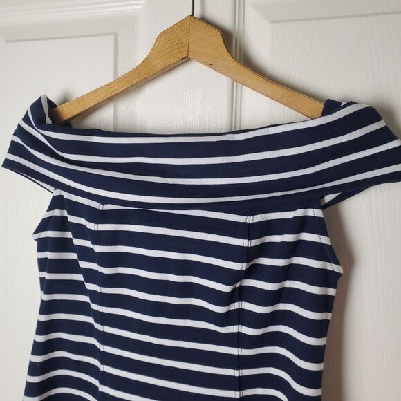 Anthropologie Off-The-Shoulder Striped Top Size XS - Picture 5 of 8